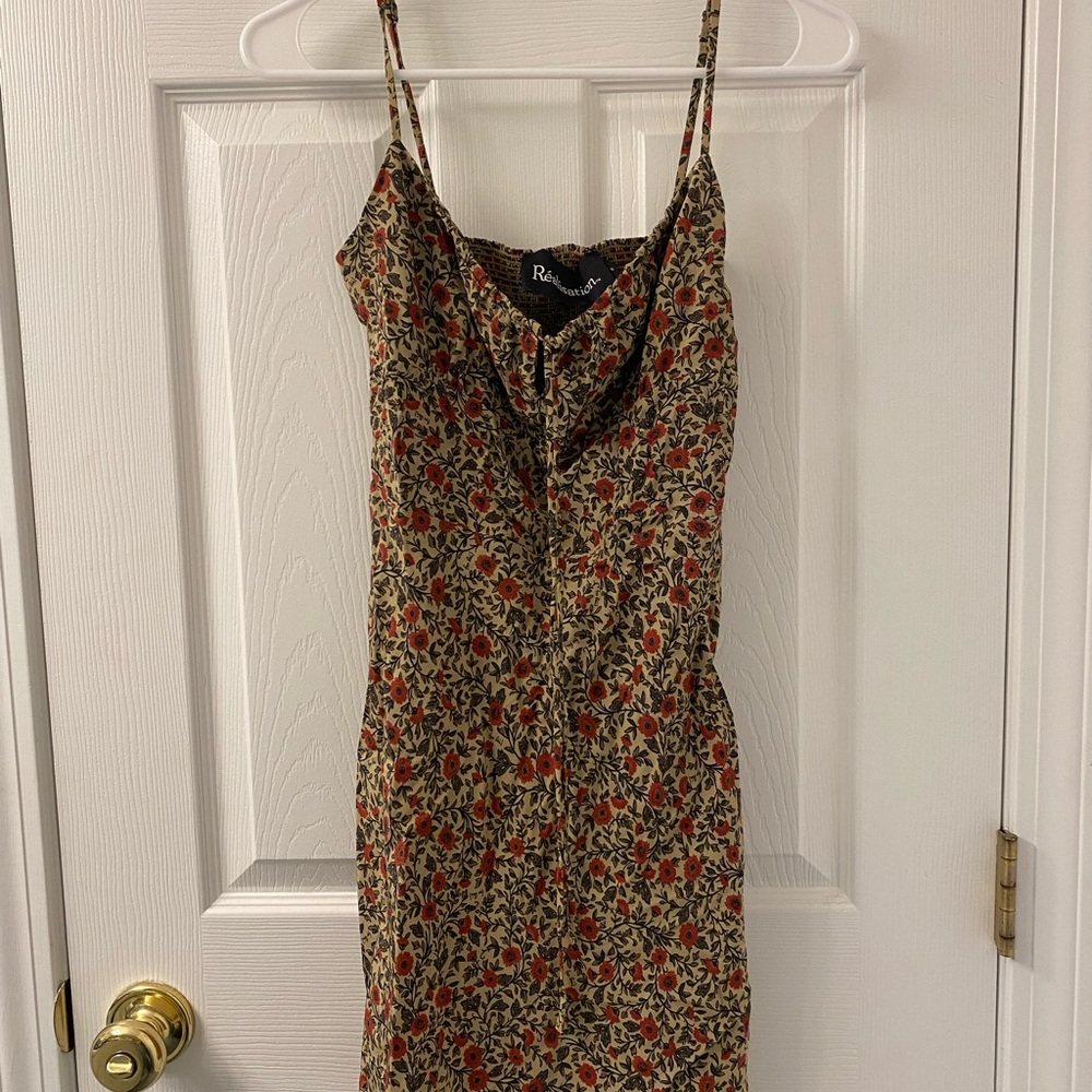 Realisation Par Red and Black Floral Mini Dress